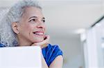 Businesswoman sitting at desk