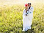 Married couple in a field