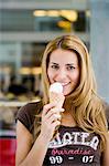 young woman with ice-cream-cone