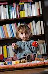 Girl playing with toys