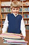 Student in School Library