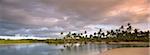 Tropical lagoon at dawn