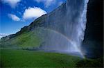 rainbow and waterfall