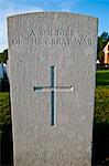 Close up of soldier's headstone