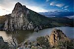 Rocky mountains and still river