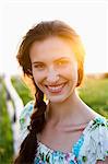 Close up of woman's smiling face