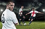 Multiple exposure of soccer player