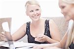 Businesswomen at conference table