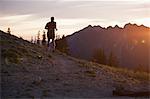 Man running on dirt path