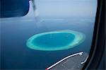 Aerial view of tropical coral reef