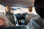 People watching wildlife through windscreen, Stellenbosch, South Africa