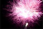 Pink firework explosion