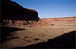 Cars parked in campsite, Indian Creek Recreation Area, Utah, USA