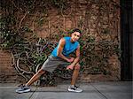 Man stretching before exercise