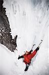 Male climber, Going to the Sun Highway WI 5- Ghost River Valley, Canadian Rockies, Alberta, Canada