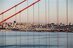 View of  San Francisco through golden gate bridge, USA