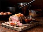 Sirloin of Beef with Porcini Mushroom and Truffle Stuffing Served with Marsala Juice