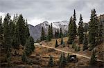 Dirt track in mountains