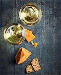 Cheese and white wine