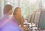 Businesswomen working at computer in office