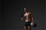 Man with dumbbells
