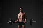 Man with barbell