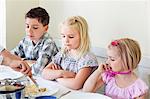 Children having meal