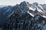 Jagged mountain peaks