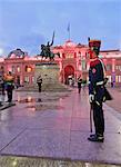 Twilight view of the Casa Rosada on Plaza de Mayo, City of Buenos Aires, Buenos Aires Province, Argentina, South America