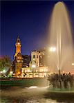 Twilight view of the Plaza de Mayo, Monserrat, City of Buenos Aires, Buenos Aires Province, Argentina, South America