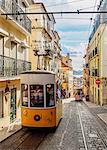 View of the Bica Funicular, Lisbon, Portugal, Europe
