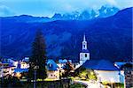 St Michel Church in Chamonix. Chamonix, Auvergne-Rhone-Alpes, France.