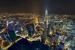 Kuala Lumpur Malaysia cityscape at night