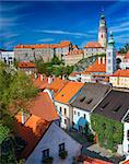 tower and castle in Cesky Krumlov, Czech republic