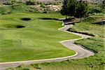 Image of a Winding cart path on golf course