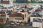 view of Altes Rathaus (Old Town Hall) in Passau, Germany