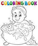 Coloring book baby theme image 3 - eps10 vector illustration.