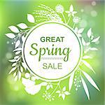 Great spring Sale Banner. Vector Colorful Illustration