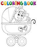 Coloring book baby theme image 4 - eps10 vector illustration.