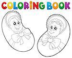 Coloring book baby theme image 6 - eps10 vector illustration.