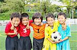 Japanese kids playing soccer