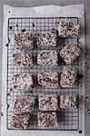 Australian Lamingtons on a baking tray