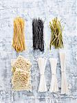 Assorted types of pasta (view from above)