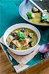 Thai green curry with pork, chicken and shrimp