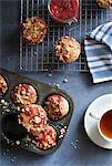 Strawberry crumb muffins