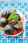 Chard balls with rice mince filling (Greece)