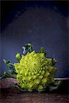 Romanesco Cauliflower on a wooden background