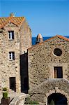 France, Southern France, Pyrenees Orientales, Collioure, castle's courtyard