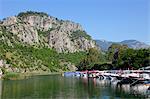 Turkey, province of Mugla, Dalyan, port on the Dalyan river