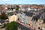 France, Aquitaine, Pyrenees Atlantiques, region of Bearn, Pau, general view from the dunjon, rue du Chateau in the foreground